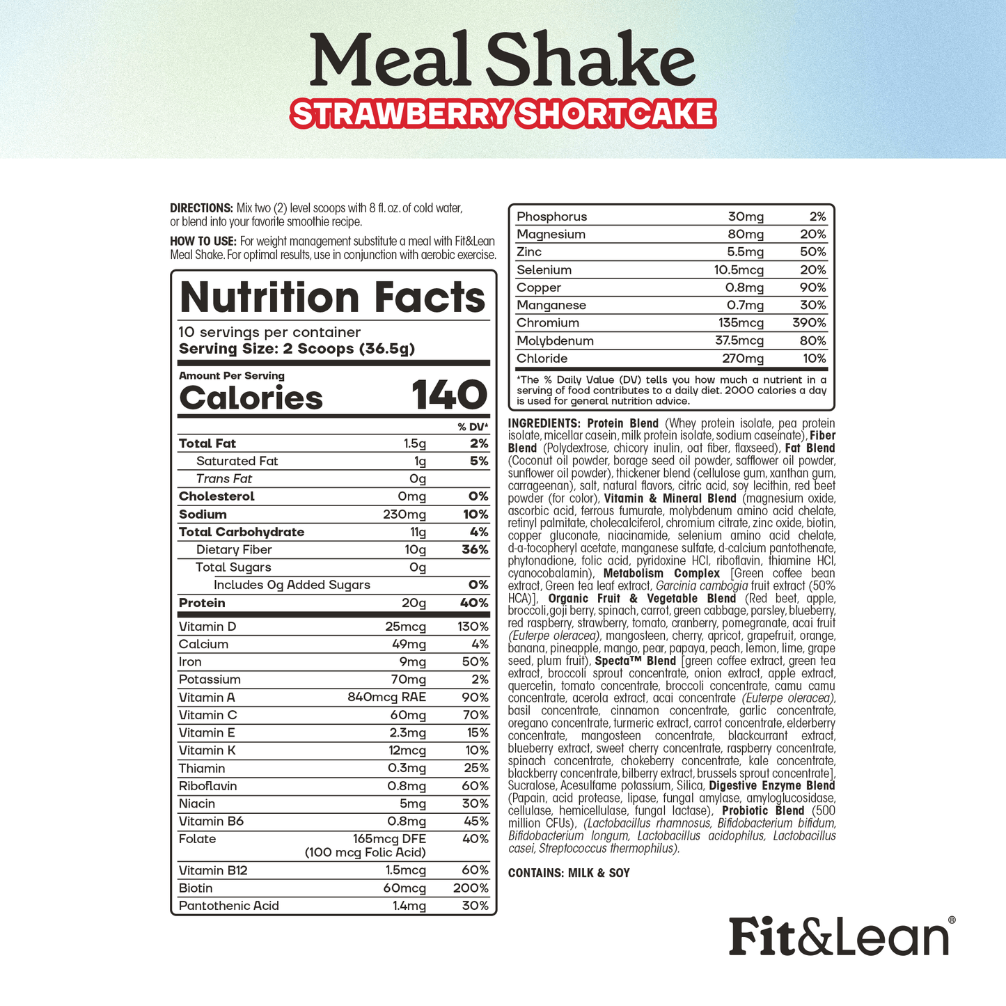 Meal Shake Strawberry Shortcake