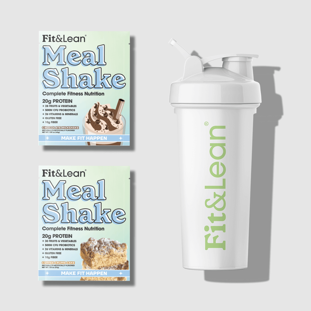 2 Meal Shake Sample Packets + Shaker Bottle – Fit & Lean